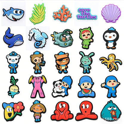 17pcs Octonauts Shoe Charms DIY Kit | Underwater Rescue Theme | Fit Crocs, Bubble Slides  Kids Sandals PVC Decorations Fan Gifts