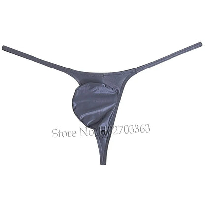Men's Sexy Thong Underwear Pouch Tangas Male G-strings Bikini Briefs Lingerie Underpants Thongs Shiny Tangas