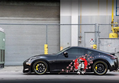 Samurai Car Wrap, Japanese Vehicle Livery, Cast Vinyl Wrap, Universal Size Samurai Anime Car Sticker Car Decoration