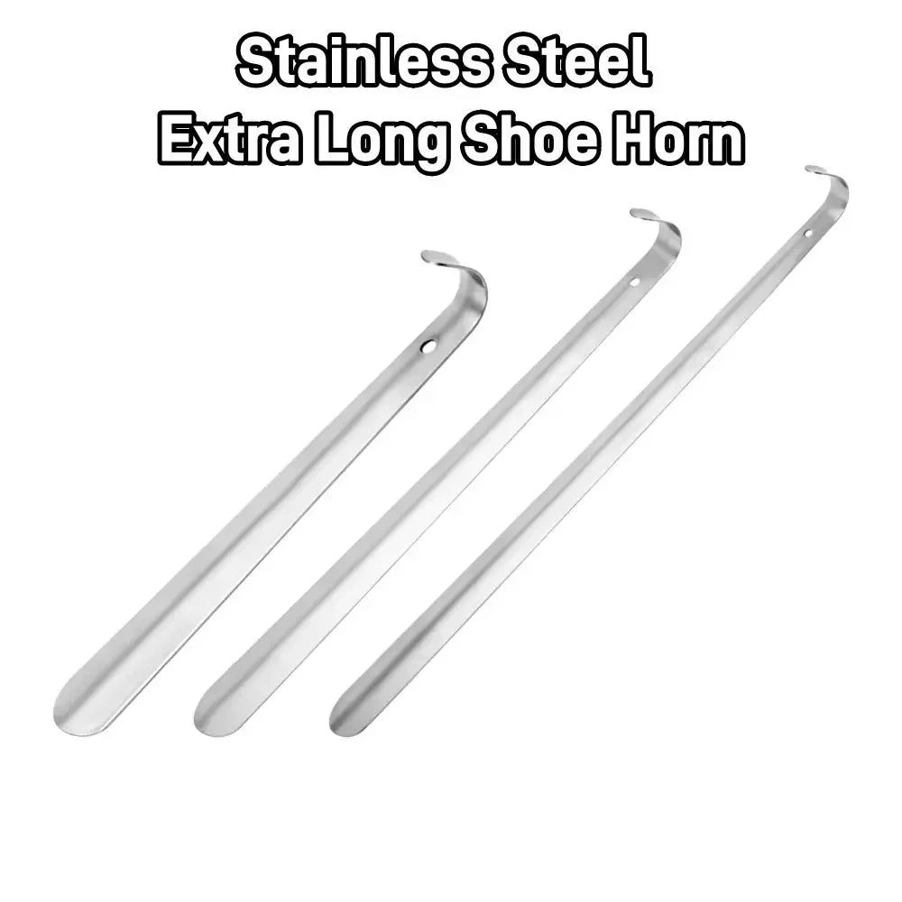 Extra Long Shoe Horn Stainless Steel Silver Shoes Remover Slip Shoe Pull Tool 30 42 52cm Shoehorn Lifter Aid for Men Women