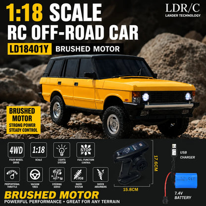 LDRC 1:18 RC Crawler 4WD Off Road Car LD18481PRO Brushless LD18401Y Brushed SUV FOC Torque Boost RTR Climbing Truck