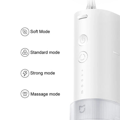 MIJIA Oral Irrigator F400,Portable Cordless Water Dental Flosser Teeth Pick,4 Mode,200ml Water Tank,Electric Waterflosser