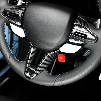 For Hyundai Veloster JS N 2019-2023 i30 N /CN7 N 2024 2025 Car Steering Wheel Button Frame Chin Decoration Cover Trim