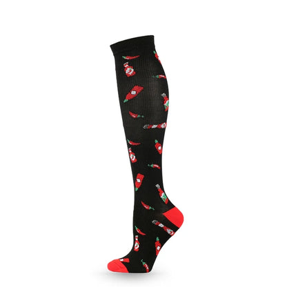 S-XXL Compression Socks Compression Socks for Varicose Vein Calf Riding Socks Stretch Open Toe Knee Socks