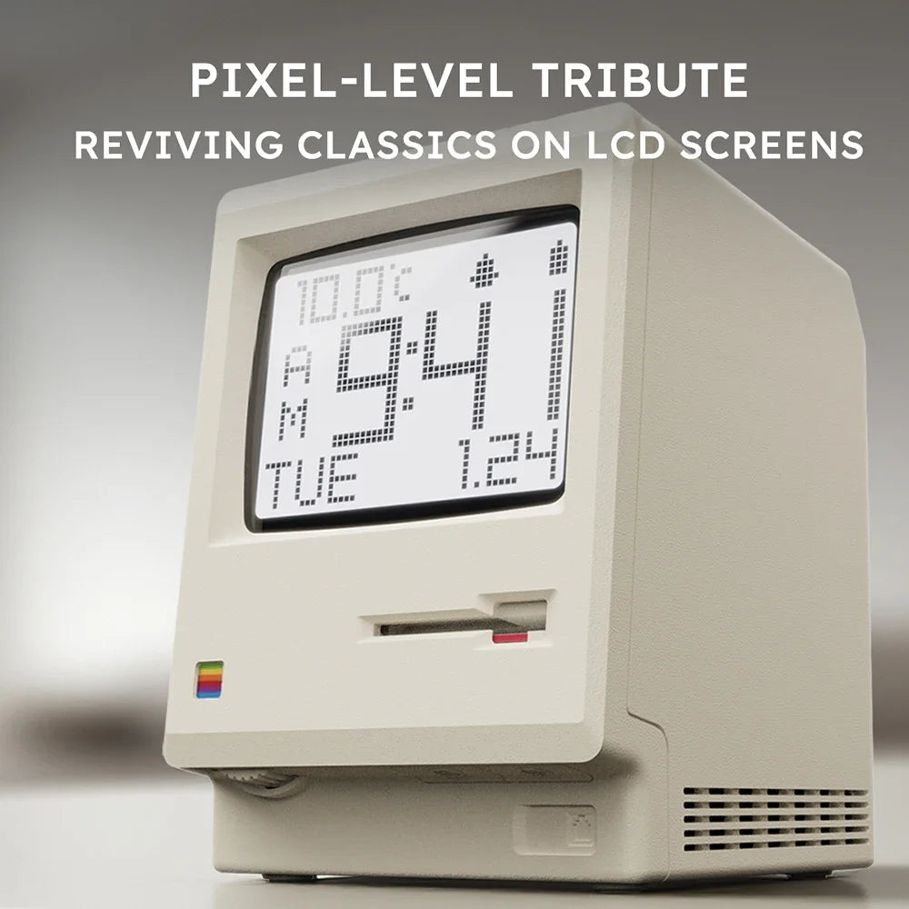 Retro Macintosh Alarm Clock A Classic Desktop Ornament with A Digital Clock Design
