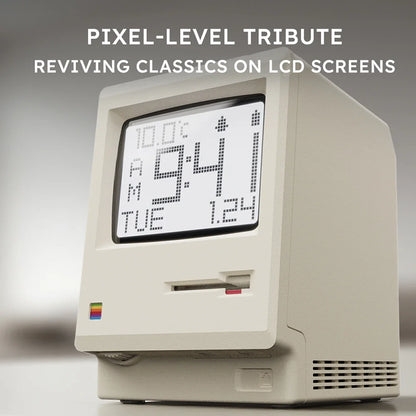 Retro Macintosh Alarm Clock A Classic Desktop Ornament with A Digital Clock Design