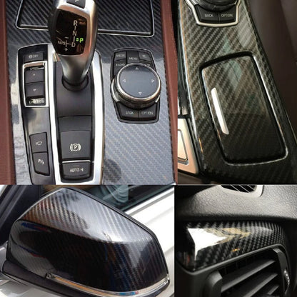 10/20/30/40/50*152cm Black Matte 3D 4D 5D Carbon Fiber Vinyl Car Wraps Auto Satin Film Vehicle Sticker with Different Size/Roll