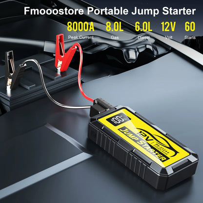 PSOOO 12V 8000A 27000mAh High-capacity portable Car Jump Starter,Multifunctional car booster with lighting charging capabilities