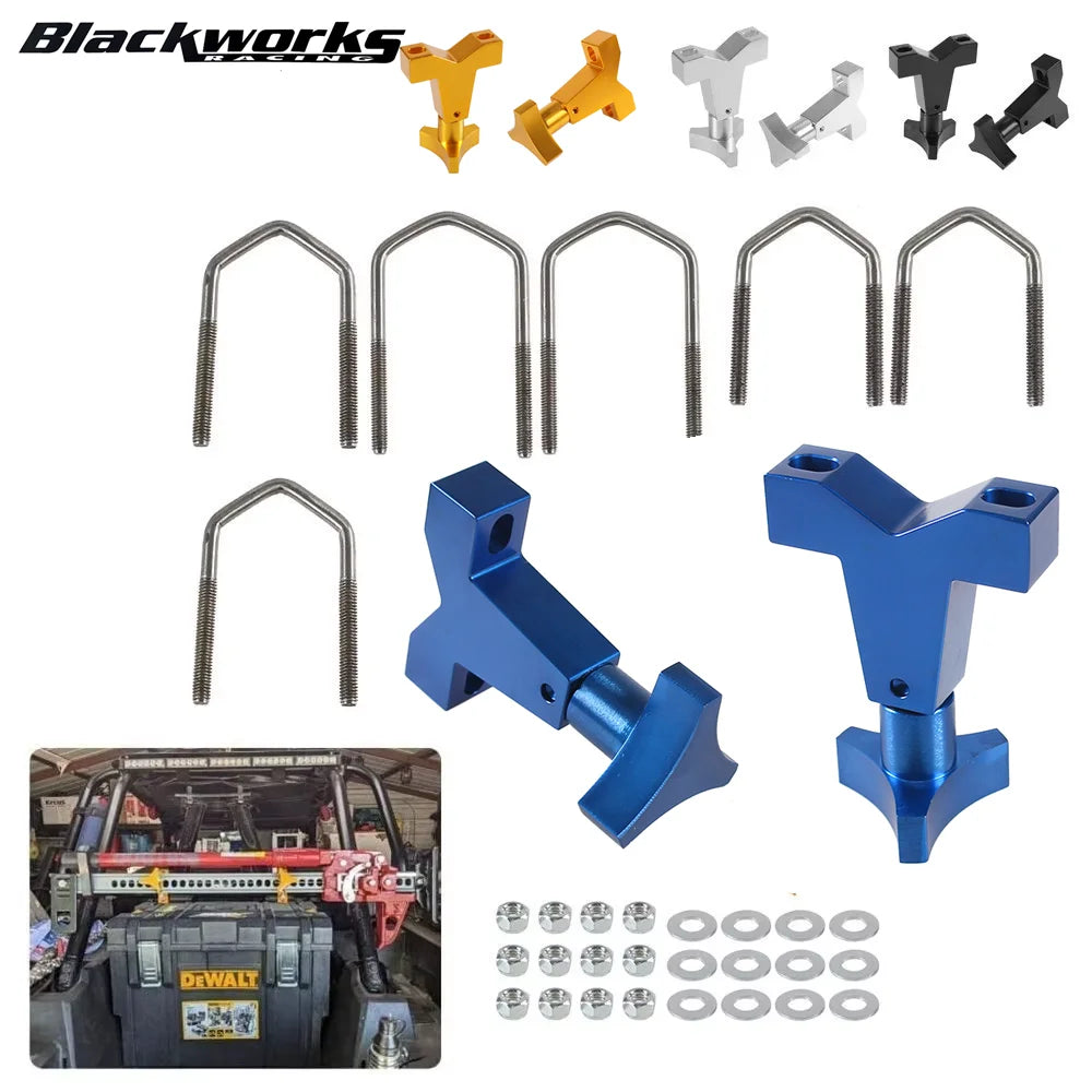 Universal 2Pcs High Lift Mount 1"-2.5" For Front Tube Adjustable Jack Tube Mount Bracket For Jeep Wrangler JK TJ Roof Rack Front