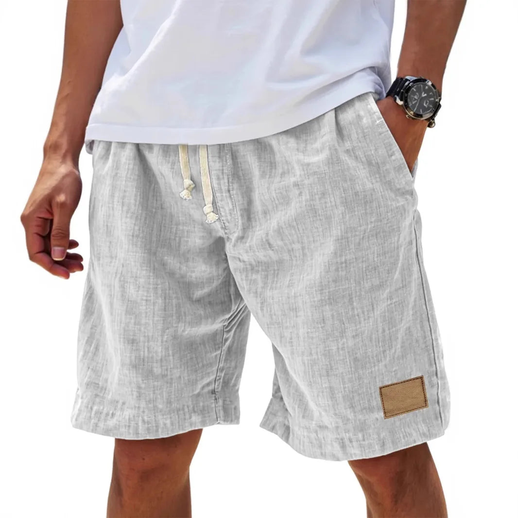 Retro Cotton Linen Shorts for Men Fashion Streetwear Men's Casual Loose Short Pants Roupas Harajuku Linen Shorts Men Clothing
