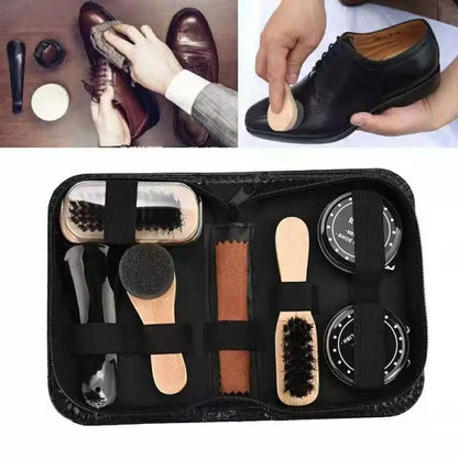 Leather shoe polish suit Brush Cleaning Kit Keep Shiny Clean Tools for Leather Shoes brush Care Kit Portable