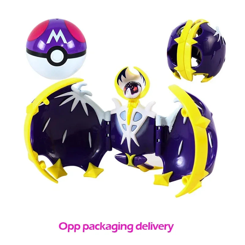 Pokemon Pokeball Figure Pikachu Dragonite Lapras Psyduck Mewtwo Gyarados Solgaleo Lunala Eevee Poke Ball Toy Kids Birthday Gift