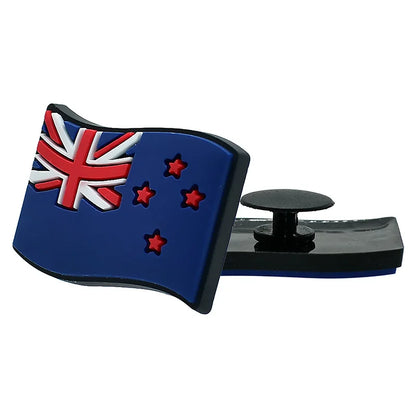 3-34Pcs National Flag Shoe Charms PVC Clog Pins Decorations for Wristbands Sandals DIY Accessories