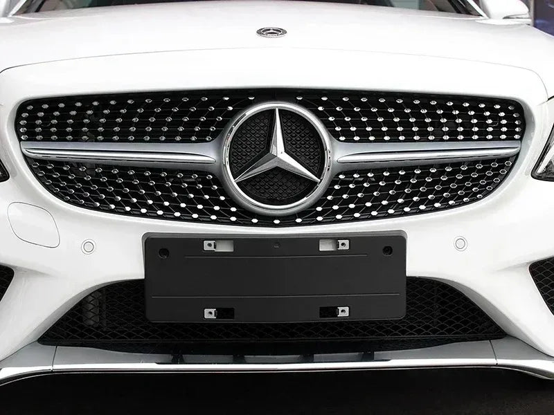 For Mercedes Benz 3D Car Grill Emblem Star Badge Front Grill Logo W204 W205 W213 X253 A B C E S CLA GLB GLC GLE GLS Accessories1