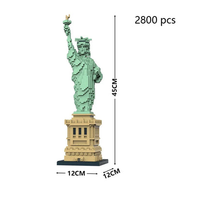 KNEW BUILT 2787Pcs 45cm Christ the Redeemer Model: Epic Brazil Landmark Micro Blocks, World Architecture DIY Set, Sacred Gift