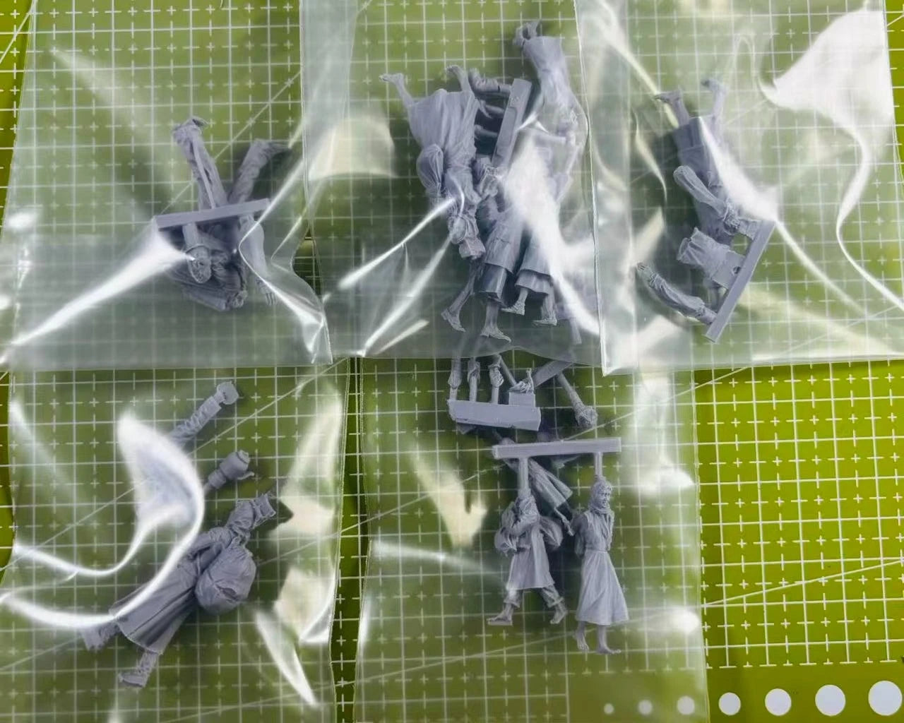 1/35 Casting Resin Model Assembly Kit Wandering Civilian 10 Person Set Model Unpainted