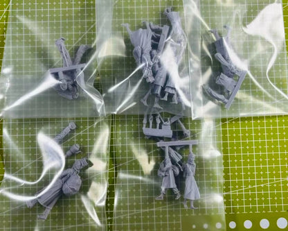 1/35 Casting Resin Model Assembly Kit Wandering Civilian 10 Person Set Model Unpainted