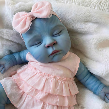 NPK 20-Inch Peaches Avatar Realistic Full Body Reborn Baby Doll Handmade Collectible with 3D Skin Visible Veins