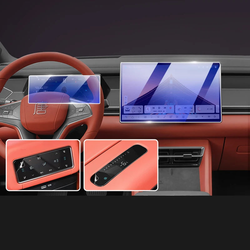 For BYD Sealion 8 Atto 8 Tang L Car Rear Air Conditioning Film Central Control Navigation Tempered Instrument Glass Accessories