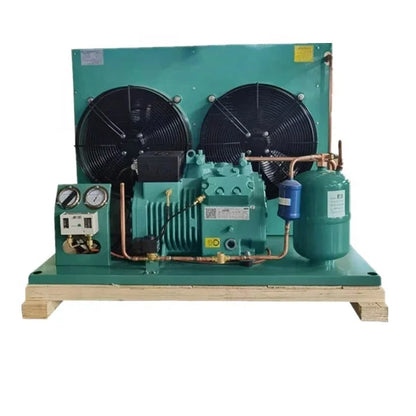 Industrial Hermetic Compressor Three Phase 3 4 5 6 8HP Air-Water Cooled Condensing Unit with Motor for Freezer Refrigeration