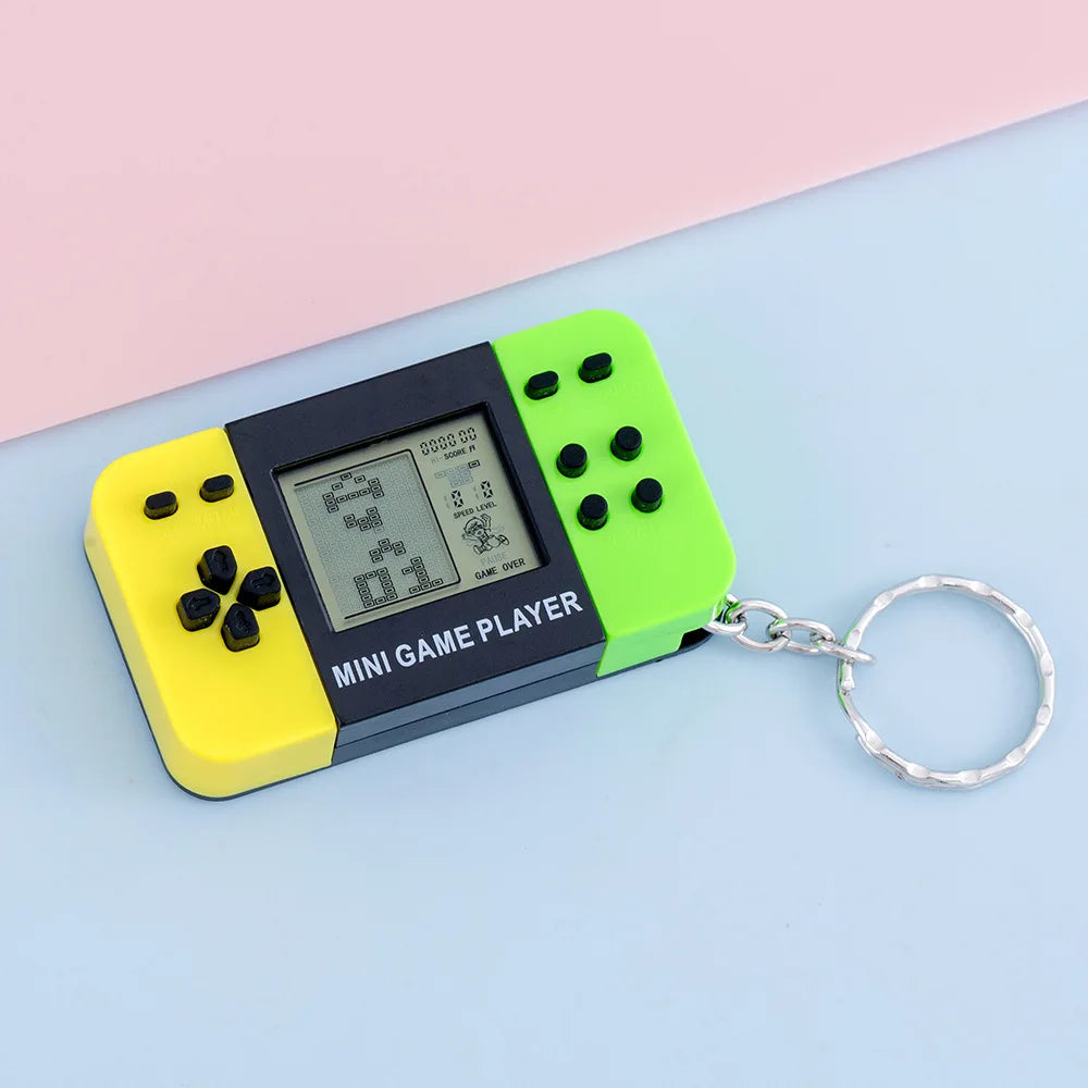 Handheld electronic game console handheld toy classic nostalgic Tetris game keychain small pendant