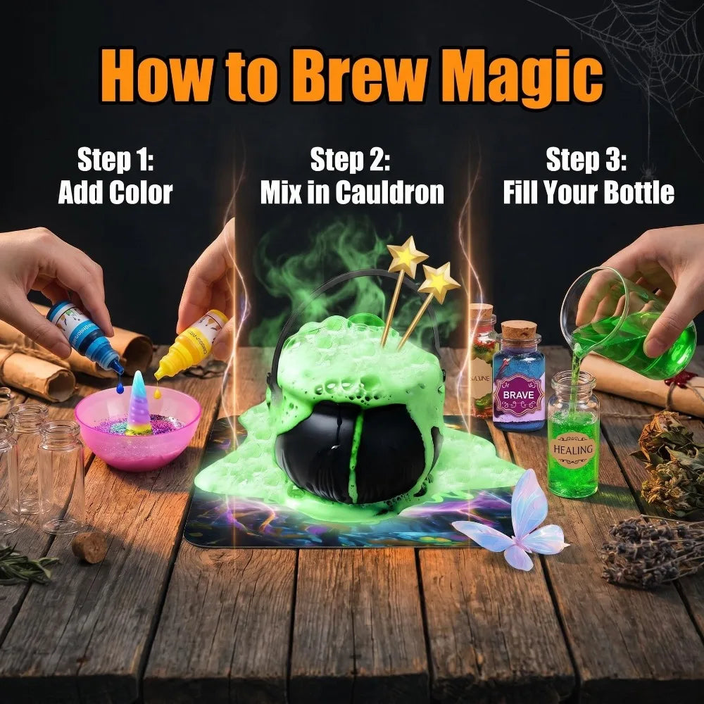 Kids DIY Potion Bottles Craft Kit Fairy Tale Handmade Toy Birthday Gift for School Home Art Activities