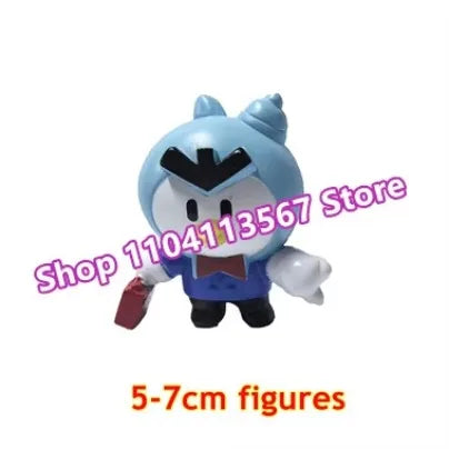 24pcs Cartoon Mini Figures Poco Bibi Shelly Cute Anime Heroes Model Accessories Charms Game Collectibles Toys for Children Gift