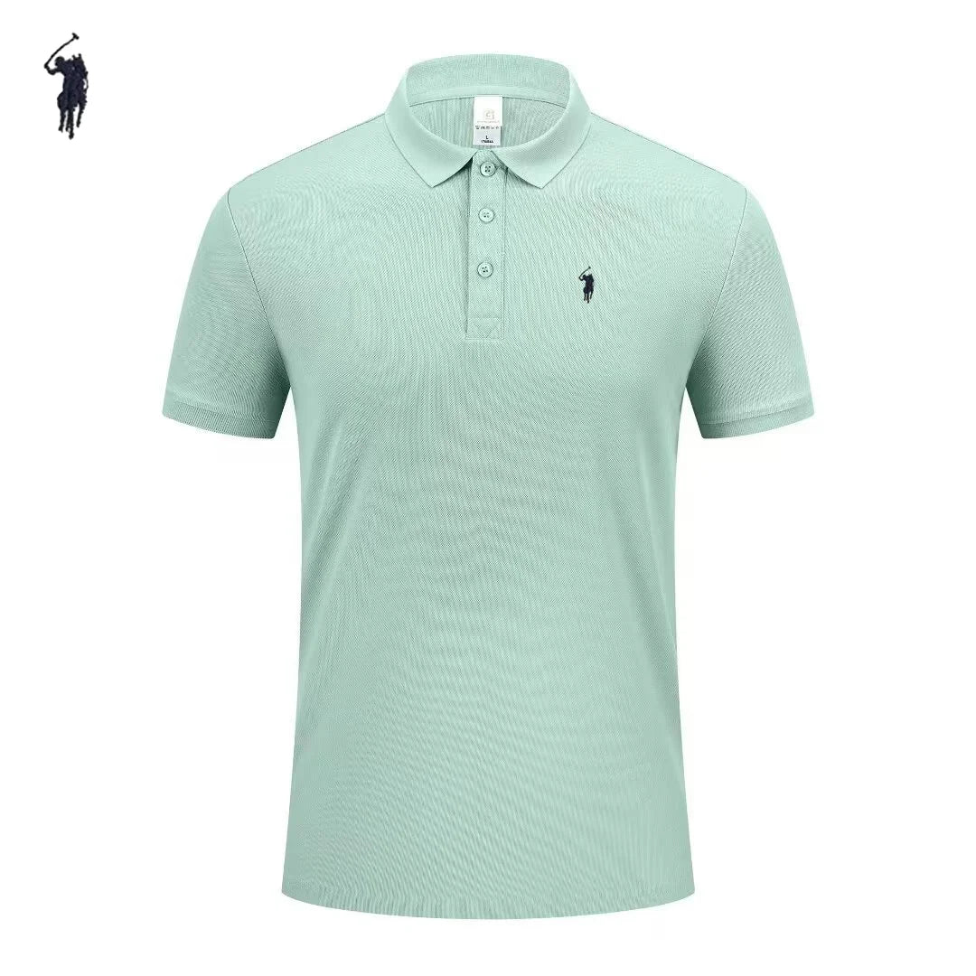 Luxury brand polo shirt short sleeved men's exquisite embroidered top summer new comfortable breathable business casual T-shirt