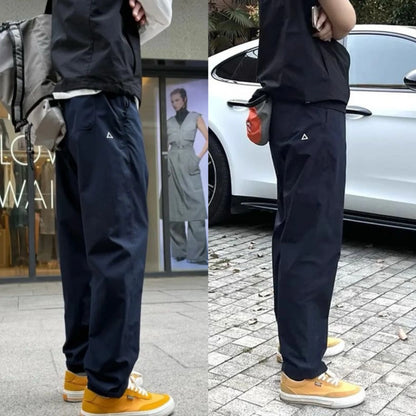 Quick Dry Straight Leg Thin Work Trousers for Men Summer Outdoor Hiking Mountain Climbing Windproof Pants Casual Fashion