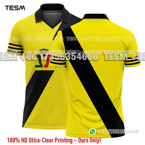 Summer Sports POLO Shirt Men Casual Short Sleeve Lapel Printed T-shirt Striped Retro Fashion Top Outdoor Team Breathable POLO