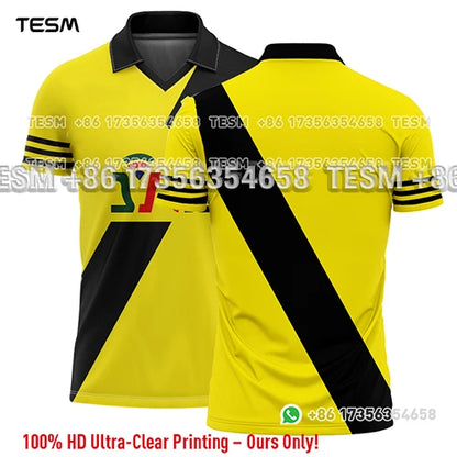 Summer Sports POLO Shirt Men Casual Short Sleeve Lapel Printed T-shirt Striped Retro Fashion Top Outdoor Team Breathable POLO