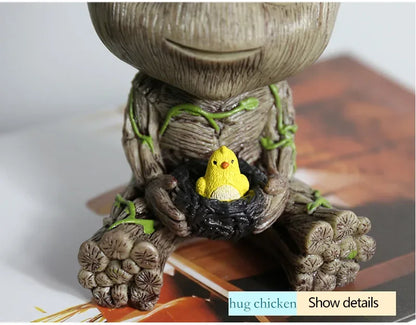 Home Decoration Groot Planter Flower Pots For Indoor Flowers Pot Tree Man Ornaments Anime Figure Statue Art Crafts Kid Men Gifts