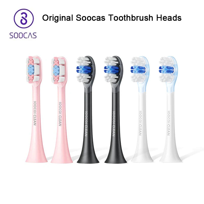 Original Replacement Brush Heads for SOOCAS Sonic Electric Toothbrush X3S X5 X1 X3 X3U Teeth Cleaning Brush Replacement Heads
