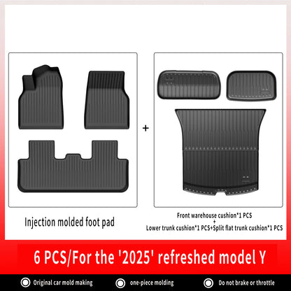 TPE Car Floor Mats For New Tesla Model Y 2025 Juniper Luggage Mat Set Waterproof Anti-slip Trunk Mats Floor Liner Backrest Mats