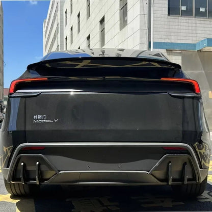 Rear Bumper Diffuser Lip For Tesla Model Y 2025 Juniper Rear Diffuser with Shark Fin Design PP Material Accessories