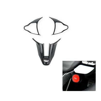 For Hyundai Veloster JS N 2019-2023 i30 N /CN7 N 2024 2025 Car Steering Wheel Button Frame Chin Decoration Cover Trim