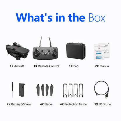 E88 Mini Drone UAV 360-Degree Rotating Folding WiFi Remote Control Aerial Photography Quadcopter Toy Helicopter One-Click New