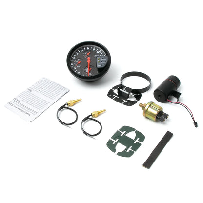 DOFI 5"  4-in-1 Car Gauge Set Tachometer Water Temperature Oil Temperature Oil Pressure Gauges Multifunctional Gauge with Alarm