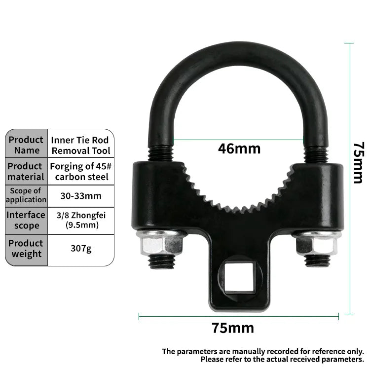 3/8 Inch Inner Tie Rod Removal Tool, Car Steering Ball Joint Disassembly Maintenance Tool, Professional Auto Repair Tool