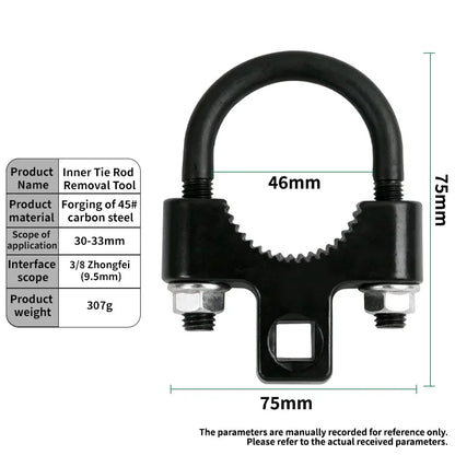 3/8 Inch Inner Tie Rod Removal Tool, Car Steering Ball Joint Disassembly Maintenance Tool, Professional Auto Repair Tool