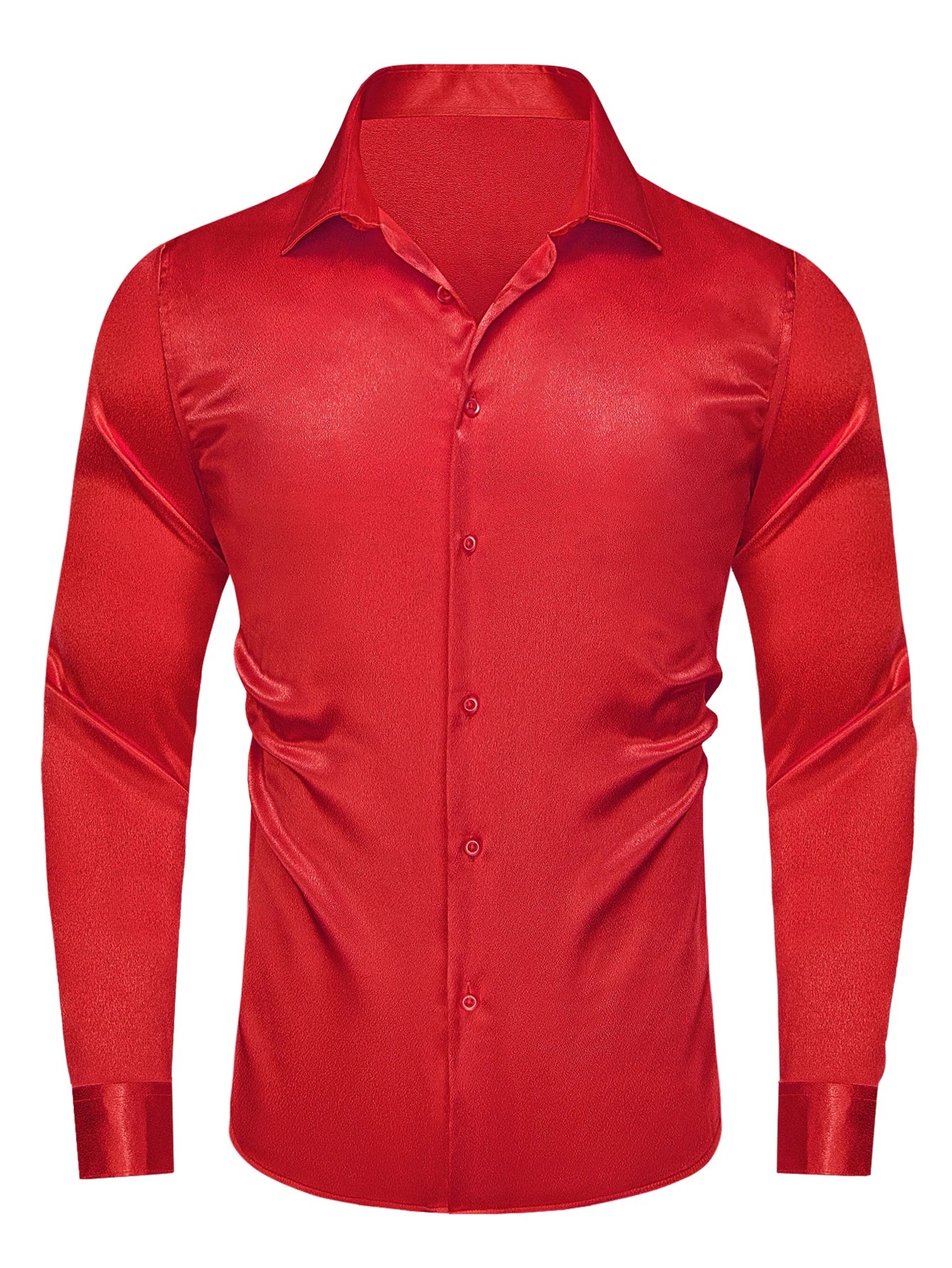 Hi-Tie Stain Mens Shirts Casual Long Sleeve Dress Shirt Blouse for Male Wedding Gift Party Teal Pink Red White Grey 15 COLORS