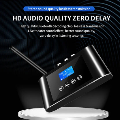 New 2 in 1 Long Range Bluetooth 5.1 Audio Transmitter Receiver RCA 3.5mm AUX Stereo Wireless Adapter For PC TV Headphones Car