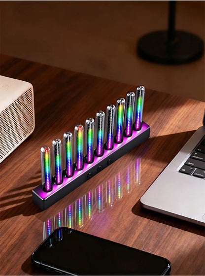Sound Control Pickup Light Dynamic Gradient RGB Ambient Light Universal Car Air Vent Dashboard Ornament LED Interior Decor Light