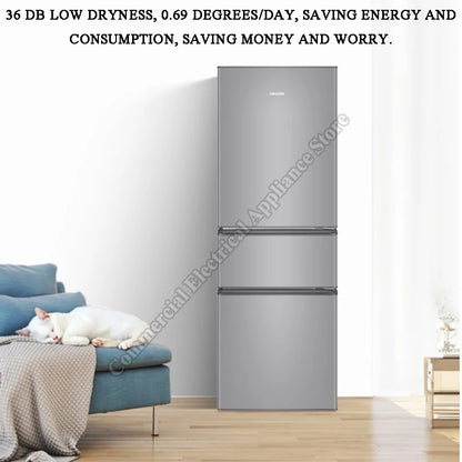 Refrigerator Household Three Doors 206 Liters Energy-Saving Fresh-Keeping Freezer