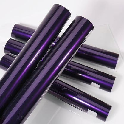 Premium PET High Glossy Midnight Purple Vinyl Wrap Film Car Wrapping Motorcycle DIY Sticker Decal Air Release Self Adhesive