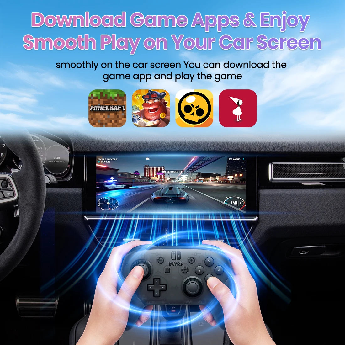 3 in 1 Android15 Wireless Car Carplay Wireless Android Auto MMB MAX Smart Box QCM6350 8-Core GPS WiFi 4G SIM AI Box For Youtube