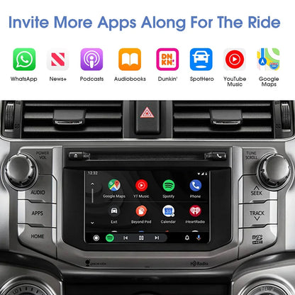 Wireless Carplay Android Auto for Toyota with Touch2 Entune2.0 2014-2019 Fits for Tundra/Highlander/RAV4/Tacoma/Camry/Corolla