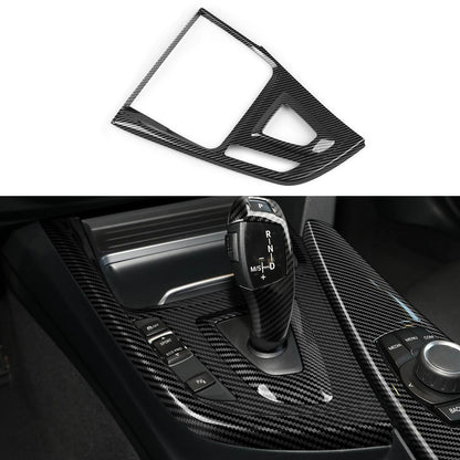 Car Center Console Dashboard Gear Shifter Panel For BMW F30 F31 F34 3GT F32 F33 F36 Trim Accessories, Carbon Fiber ABS Sticker