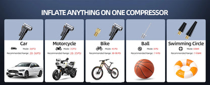 PAIVIROKU 4-IN-1 Car Jump Starter with Air Compressor 5000APeak Auto Battery Booster 150PSI Air Pump Power Bank Tire Inflator