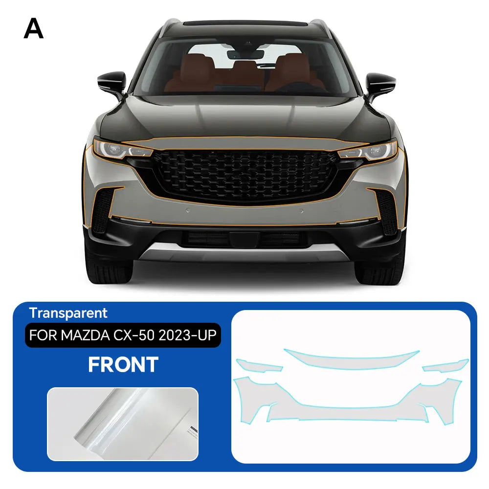 For MAZDA CX-50 2025 Clear Vinyl Wrap TPU PPF 8.5Mil Pre-Cut Paint Protection Film Full Vehicle Kit Anti-Scratch Self Adhesive